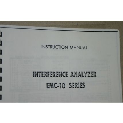 Fairchild Interfernce Analyzer EMC-10 Series Instruction Manual
