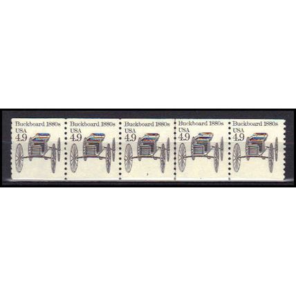 2124 4.9c Buckboard Very Fine MNH Dry Gum PNC 3/5 X0279