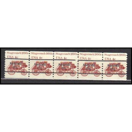 1898Ab 4c Stagecoach Fine MNH Dry Gum PNC 6/5 Line Gap AA0088