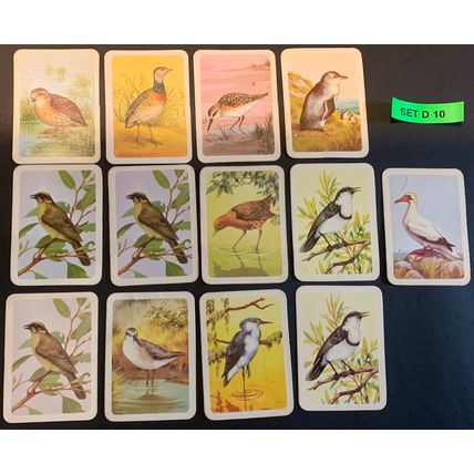 10 Vintage Tuckfields Australian Bird Cards - SET D (13 cards)