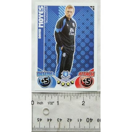 2010/11 Topps Match Attax Trading Card 452 David Moyes, Manager, Everton