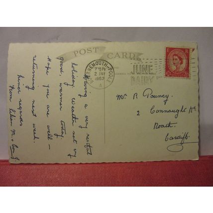 CENTRAL PLEASURE GARDENS, BOURNEMOUTH vintage .used postcard 1962 pm =