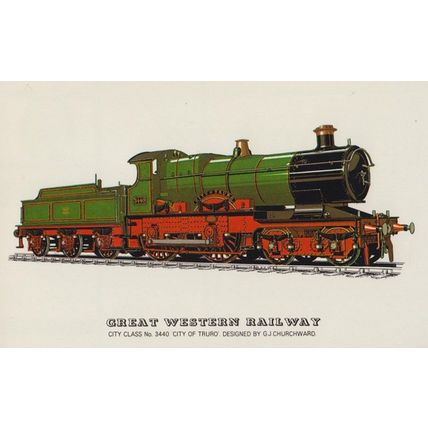 Great Western Railway City Of Truro GJ Churchward Locomotive Train Postcard