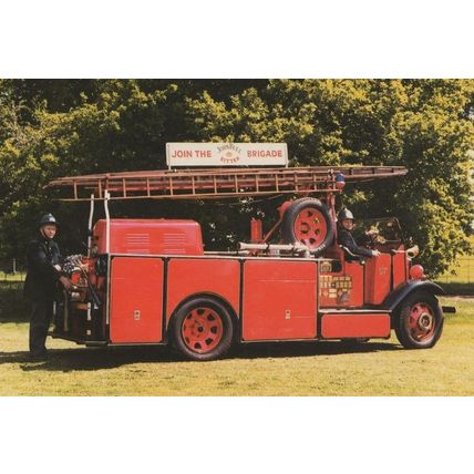 Join The Fire Brigade Fireman Recruitment Advertising Engine Postcard