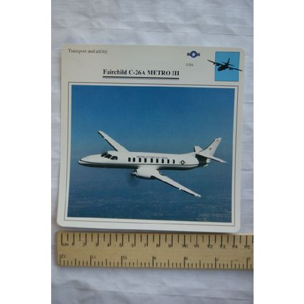 Fairchild C-26A Metro III - USA - Transport & Utility - Collectors Club Card