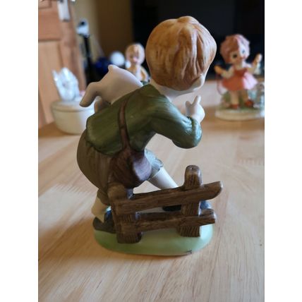 Small Ceramic Child With pig