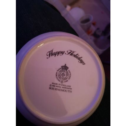 Royal Worcester Happy Holidays Trinket Dish