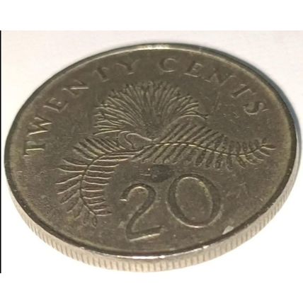 Republic of Singapore 1987 20-cent coin