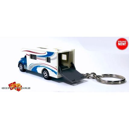 RARE GREAT GIFT KEYCHAIN BLUE FREIGHTLINER RV CAMPER MOBILE MOTORHOME CUSTOM Ltd