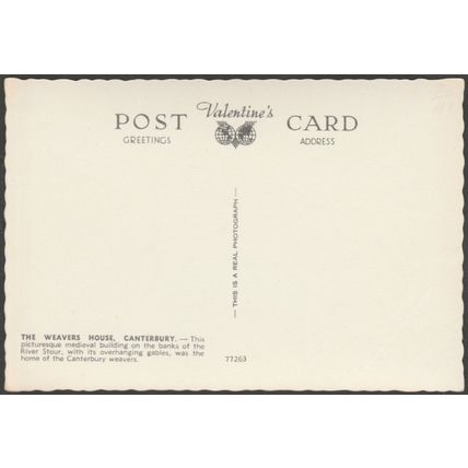 The Weavers House, Canterbury, Kent, c.1950s - Valentine's RP Postcard