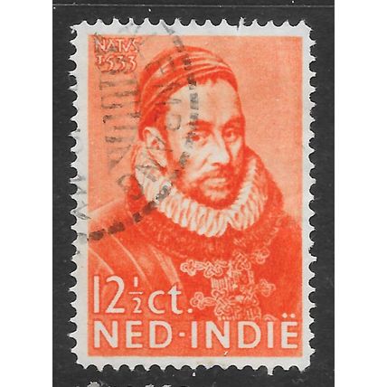 NETHERLANDS INDES 1933 BIRTH KING WILLIAM 400 YEARS AGO USED