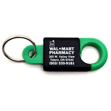 Walmart Pharmacy Plastic Advertising Clip Keychain (J14)