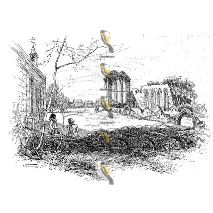 Nunnery, St Helen's, Bishopsgate, London, Illustration 1891, MODERN REPRODUCTION