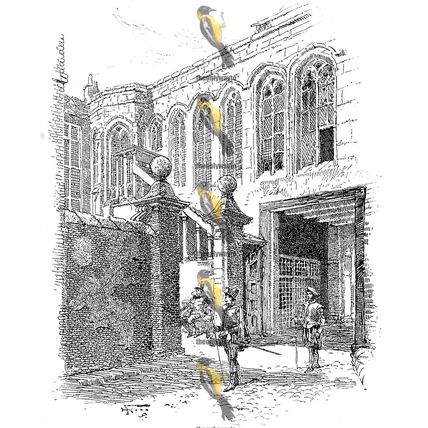 Crosby Hall, London, Book Illustration 1891, MODERN REPRODUCTION
