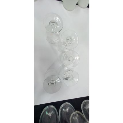 Crystal Juice Glass Goblet Set of 5 Glasses Vintage - 3 3/4"