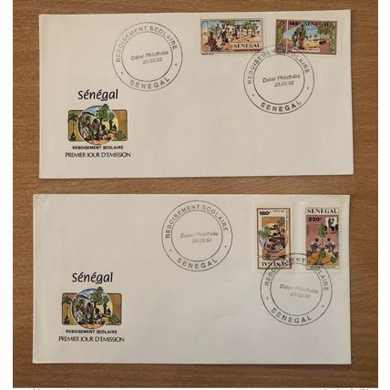 Sénégal 1992 FDC Mi. 1195 - 1198 Reboisement Scolaire Schule School