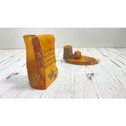 Vintage Wooden Desk Organizer, Pen, Pencil, and Letter Holder, Handmade Storage