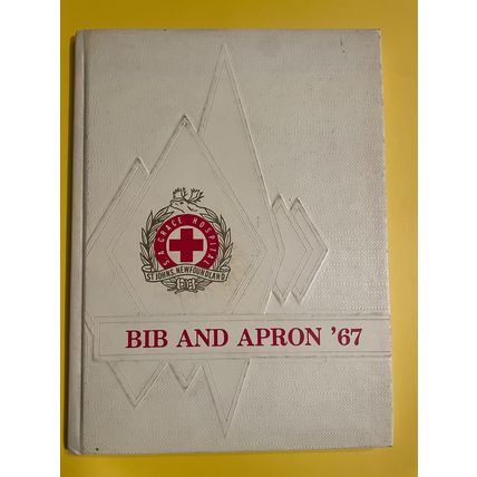 1967 Bib and Apron,S.A.Grace Hospital School of Nursing Yearbook,Newfoundland