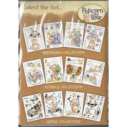 Crafter's Companion. Popcorn The Bear Father's Day Stamp Set. Stamping Crafts