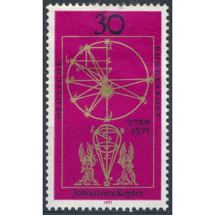 400th Birth Anniv of Johann Kepler - West Germany 1971 - NM H - MiNr 688