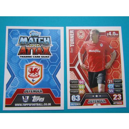 42. Ben Turner - Cardiff City - Match Attax 2013/14 Football Card EF1