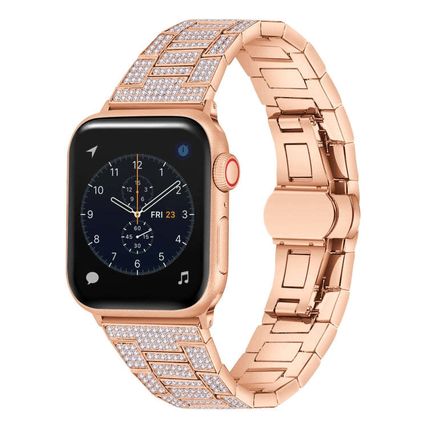 Diamond Metal Watch Band For Apple Watch Series, 7 45mm / 6&SE&5&4 44mm / 3&2&1