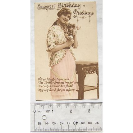 vintage postcard Sincerest Birthday Greetings