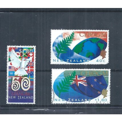 New Zealand Stamps 1995 United Nations & Commowealth Meeting used. (AQ687)