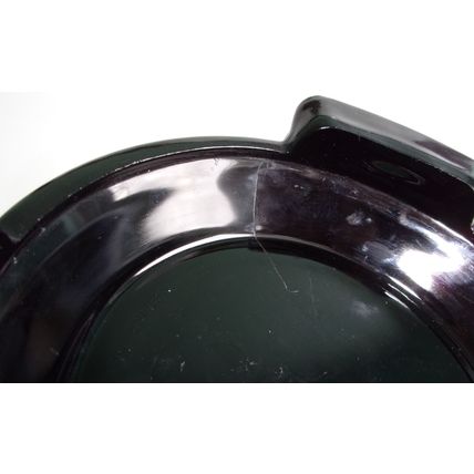 Davidson Art Deco Black Glass Plinth, Stand, Base No. 1.