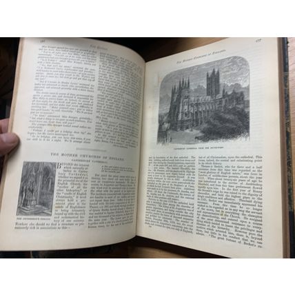 RARE* 1884 "THE QUIVER MAGAZINE" VOL 19 BOUND ISSUES 1.5kg ANTIQUE BOOK (P8)