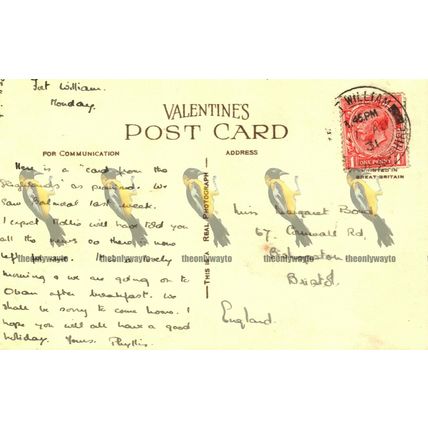 Balmoral & Lochnagar, RP Valentines Postcard. 1931