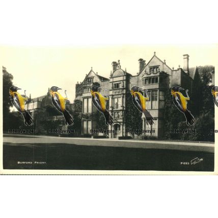 Burford Priory (1), Oxon, RP Walter Scott Postcard