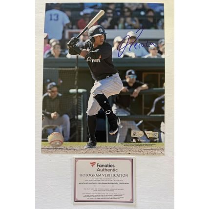 Oswald Peraza Signed Autographed Glossy 8x10 Photo New York Yankees : Fanatics