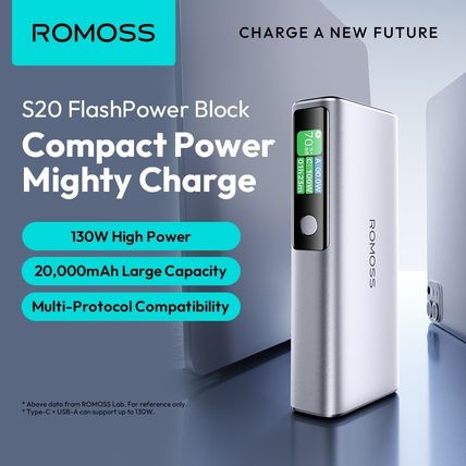 ROMOSS 20000mAh Power Bank 130W Super Fast Charge USB-C PPU20