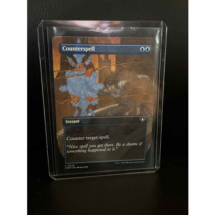 Counterspell - Foil - Borderless Commander Masters Magic: the Gathering Trading