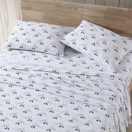 Eddie Bauer - Queen Sheet Set, Warm Breathable Cotton Flannel Bedding with Deep