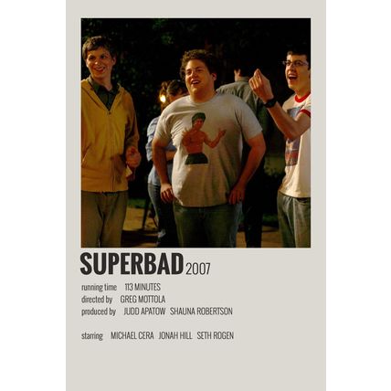 superbad 6 Poster Canvas Movie Film Print A0 A1 A2 A3 A4 A5 A6 Art Wall Decorati