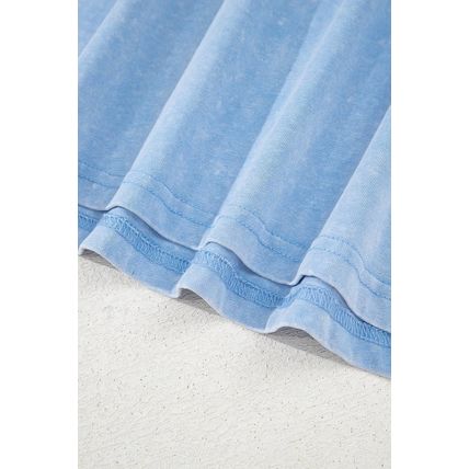 Beau Blue Mineral Wash Tank Mini Dress with Pockets