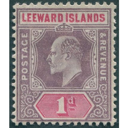 Leeward Islands 1902 1d. dull purple & carmine SG21 unused