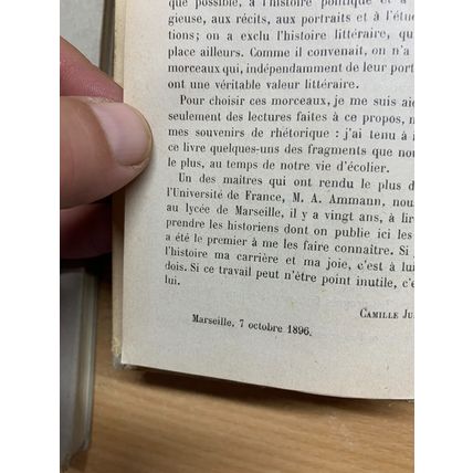 1896 EXTRAITS DES HISTORIENS FRANCAIS DU XIX SIECLE FRENCH HARDBACK BOOK (P3)