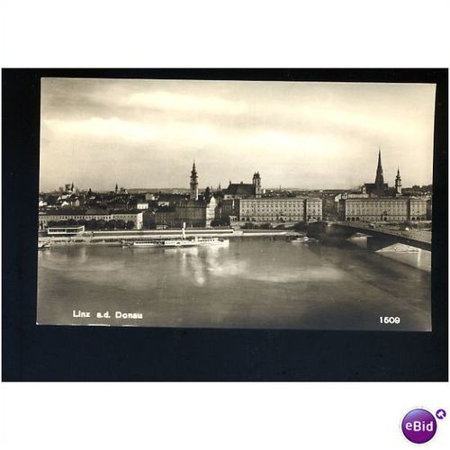 Austria LINZ River/City Postcard by Winkler (1509)