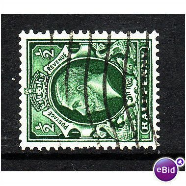 GREAT BRITAIN 1934 GEORGE V 1/2d GREEN WMK SWYS USED