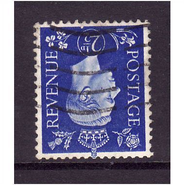 GREAT BRITAIN 1937 SG466i 2 1/2d ULTRAMARINE WMK INVERTED FINE USED #2