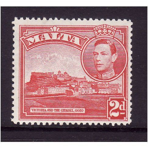 MALTA 1943 SG 221b 2d SCARLET M /MINT#1