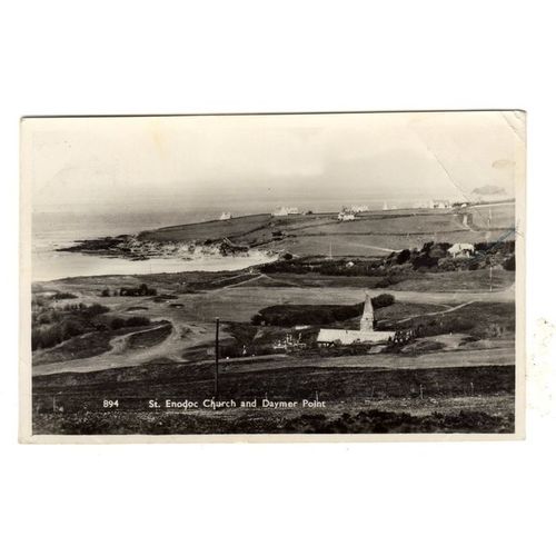 Cornwall - ST. ENODOC - Church and Daymer Bay - RP - "Maycock" - p/u 1956