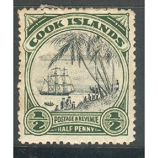 Cook Islands 1933 - 1/2d Captain Cook Landing - MH