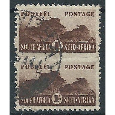South Africa 1942 SG104 1- Brown Pair Fine Used . ..