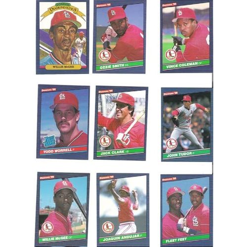 1986 Donruss St. Louis Cardinals team set with Donruss Highlights- 29 cards