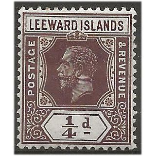 Leeward Islands 1912 SG46 1/4d Brown Mounted Mint . ..