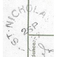St. Nicolas, Quebec split ring cancel, 1927,